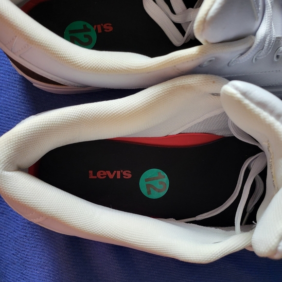 Levi's mens Jeffrey 501 tumbled ul white, tan low top casual shoes. - Picture 8 of 11